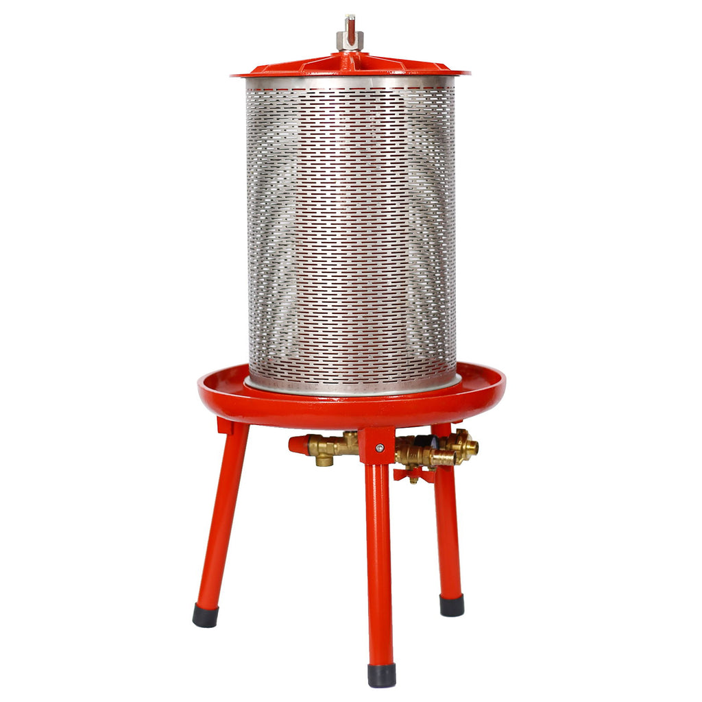 Hydraulic Fruit Wine Press With Apple Crusher, Water-Powered Cider Wine Press - Green