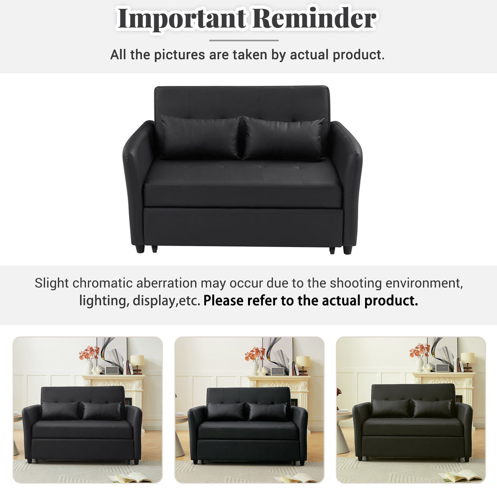 Convertible Sleeper Sofa Bed With 3 USB Ports
