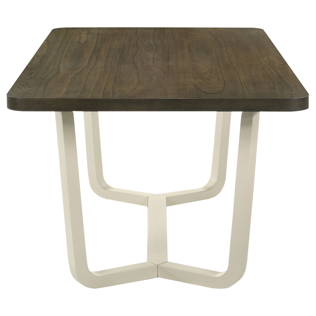 Sexton - Rectangular Dining Table With Base - Brown