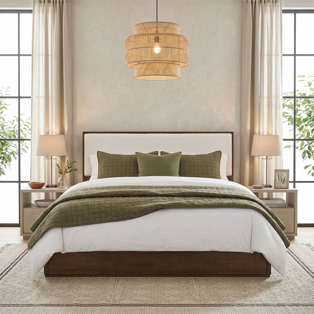 Bed With Upholstered Headboard
