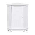 Bathroom Cabinet Triangle Corner Storage Cabinet With Adjustable Shelf Modern Style
