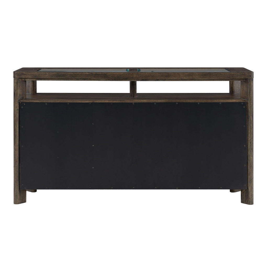 Side Server With Glass Inlay - Dark Oak