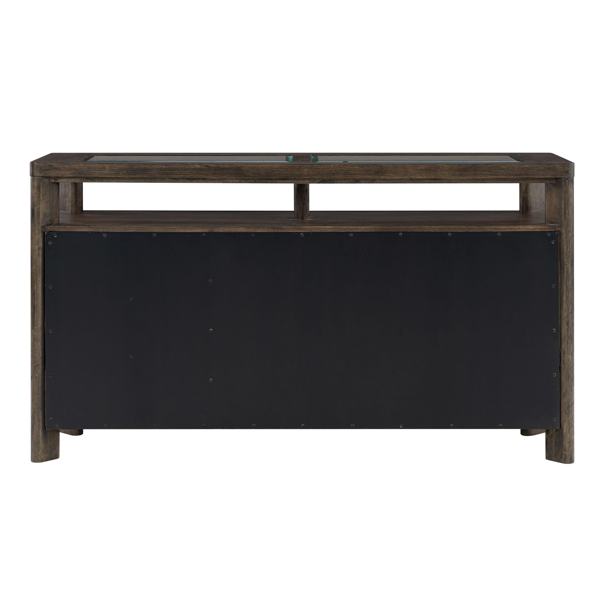 Side Server With Glass Inlay - Dark Oak
