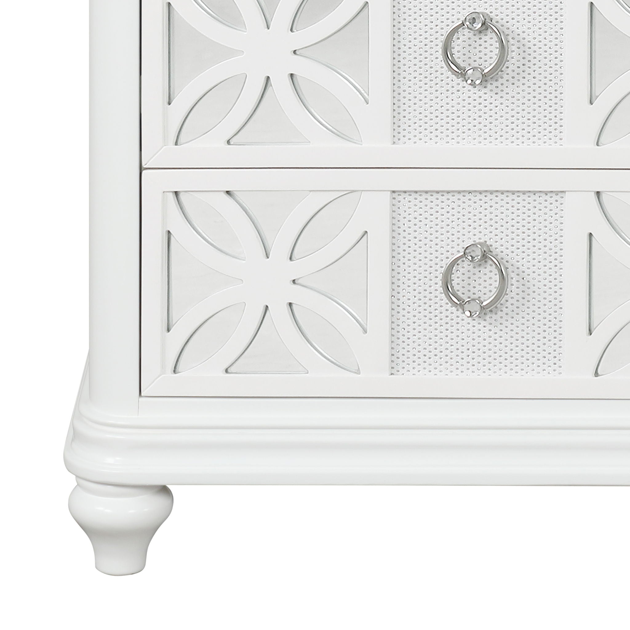 Abigale - 2 Drawer Nightstand With LED - White