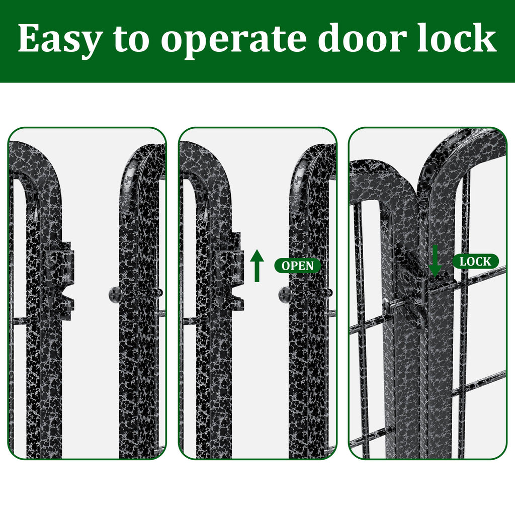 Heavy Duty Dog Playpen Outdoor 16 Piece Panels - Snow Leopard