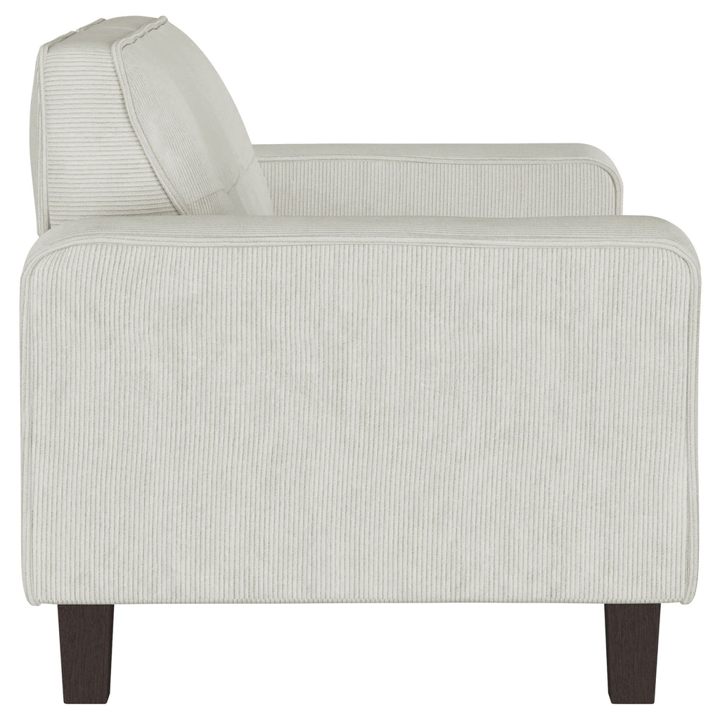 Xana - Track Arm Tufted Loveseat - Greige