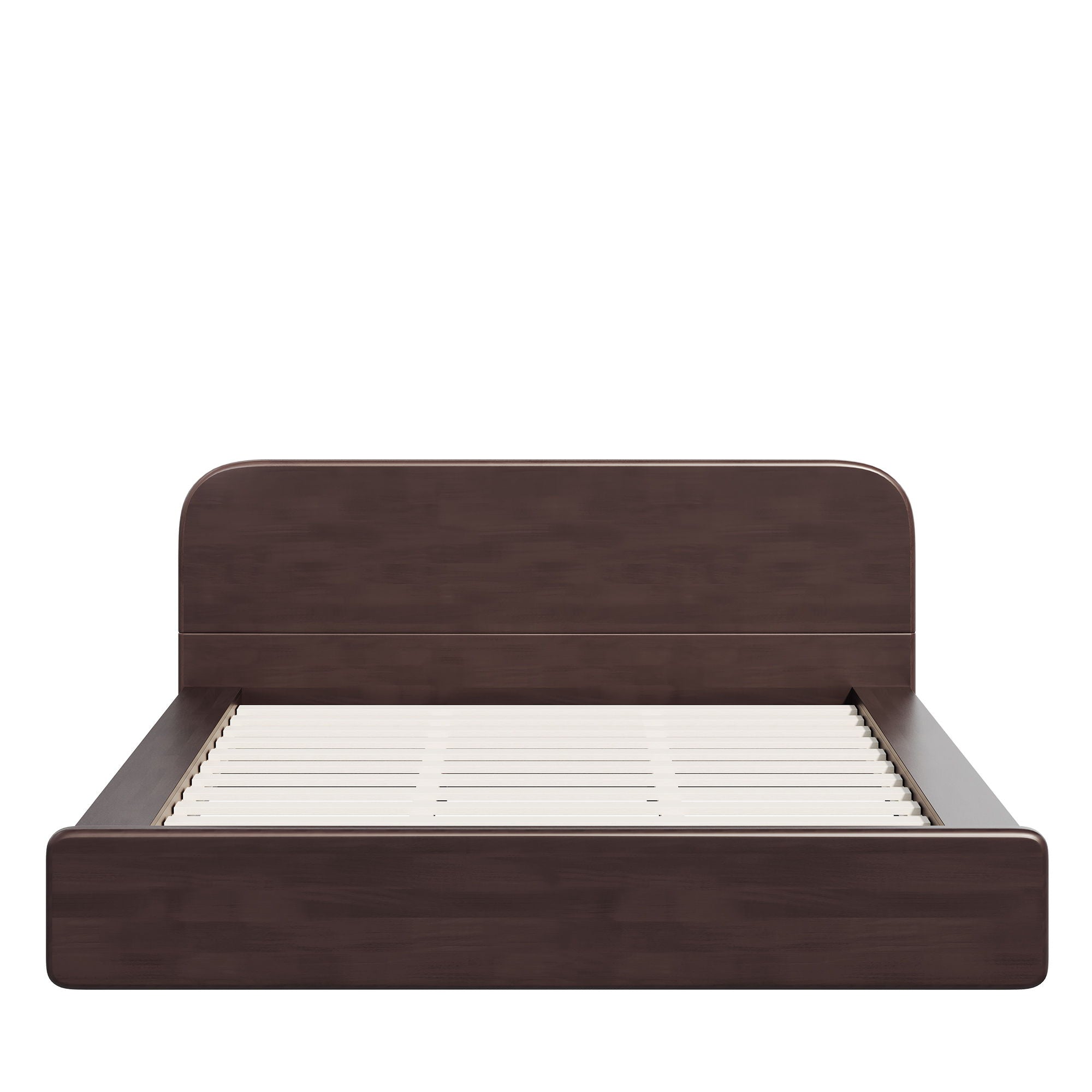 Platform Bed Frame With Rounded Headboard