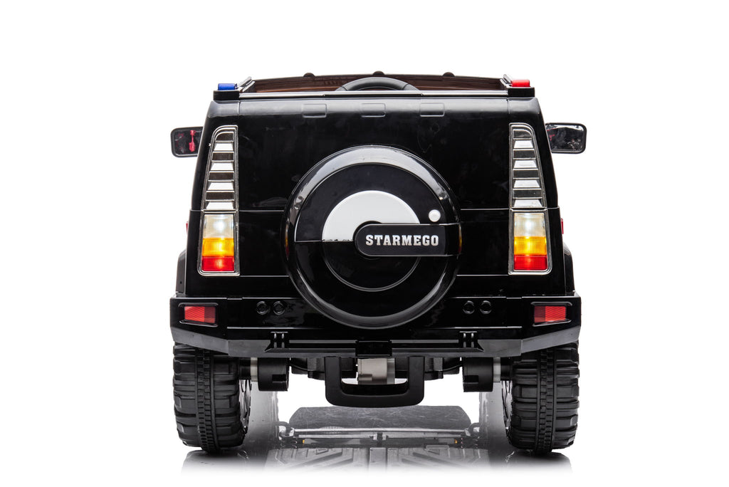 12V7A 30W*2 Four-Wheel Drive Seat One Button Start, Forward And Backward, High And Low Speed, Music, Front Light, Power Display, Two Doors Can Open, 2.4G R / C, Seat Belt Four Wheel Absorber