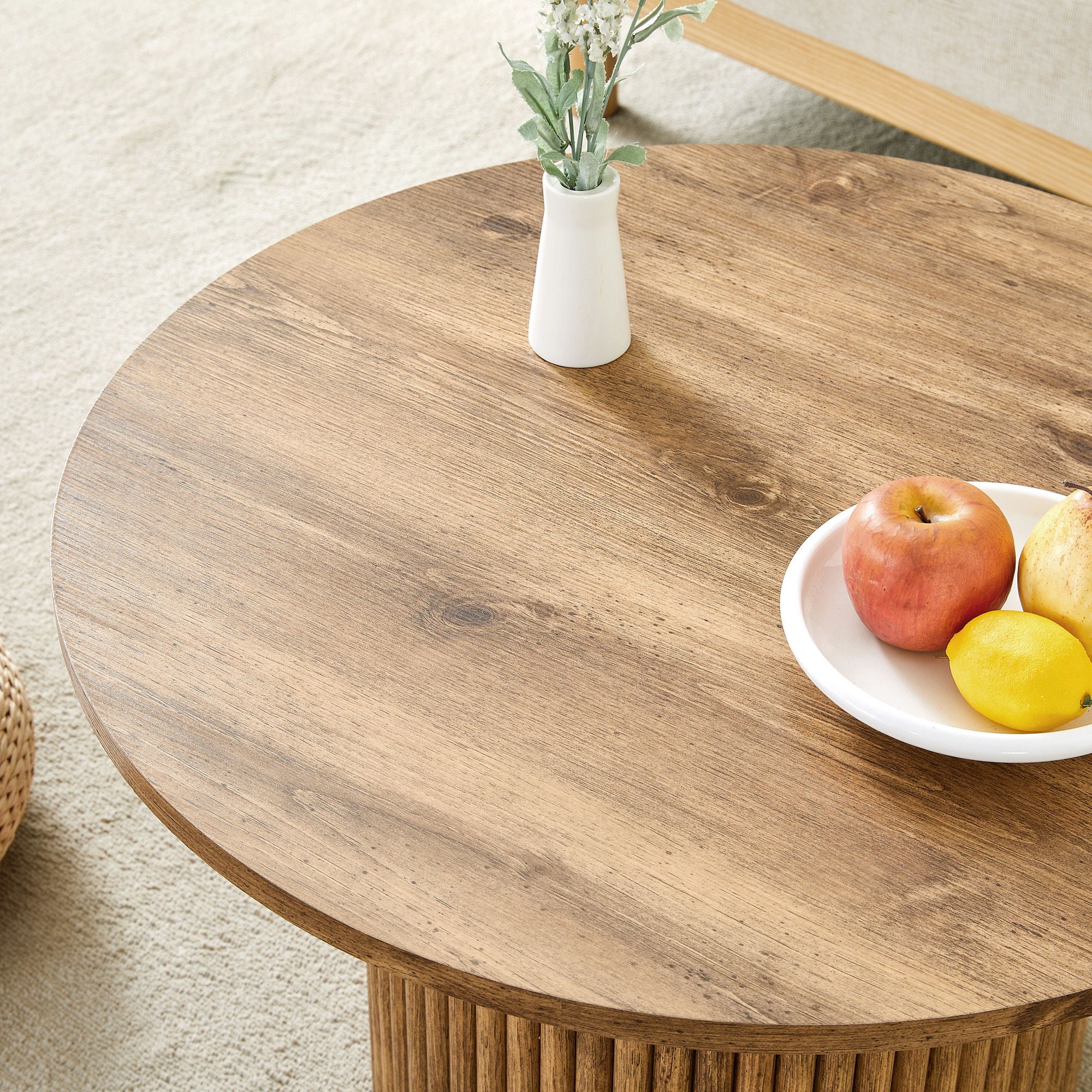 Modern Circular Coffee Table Cylindrical Design