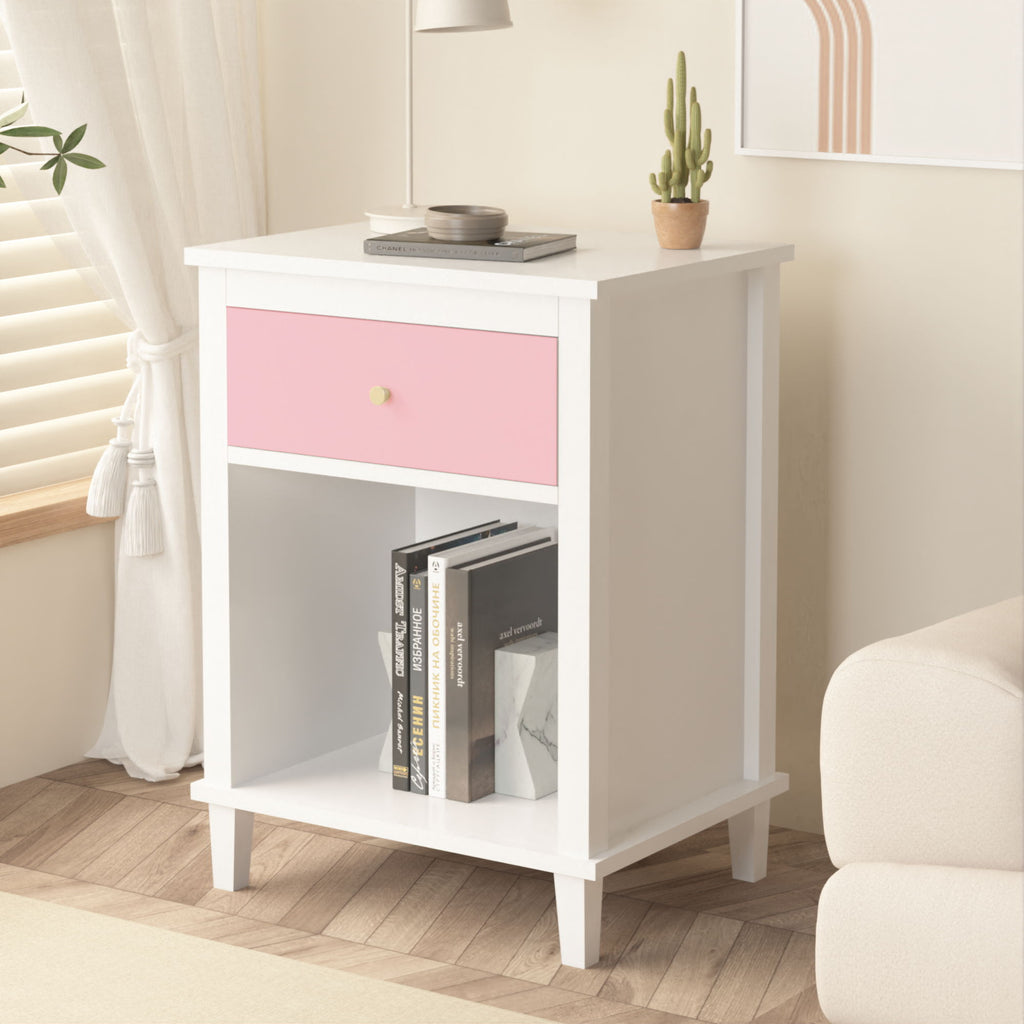Nightstand With 1 Drawer 1 Shelf