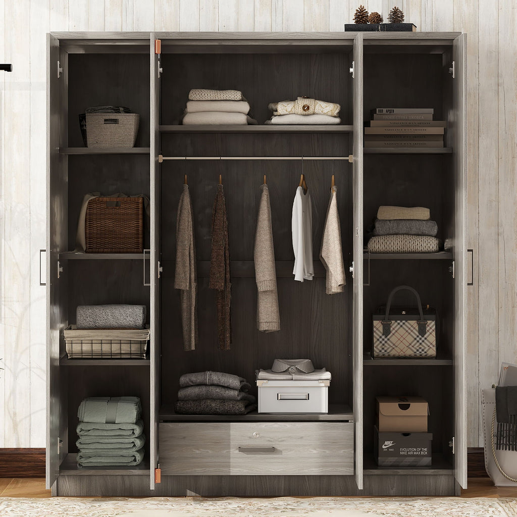4 Door Wardrobe With 1 Drawer