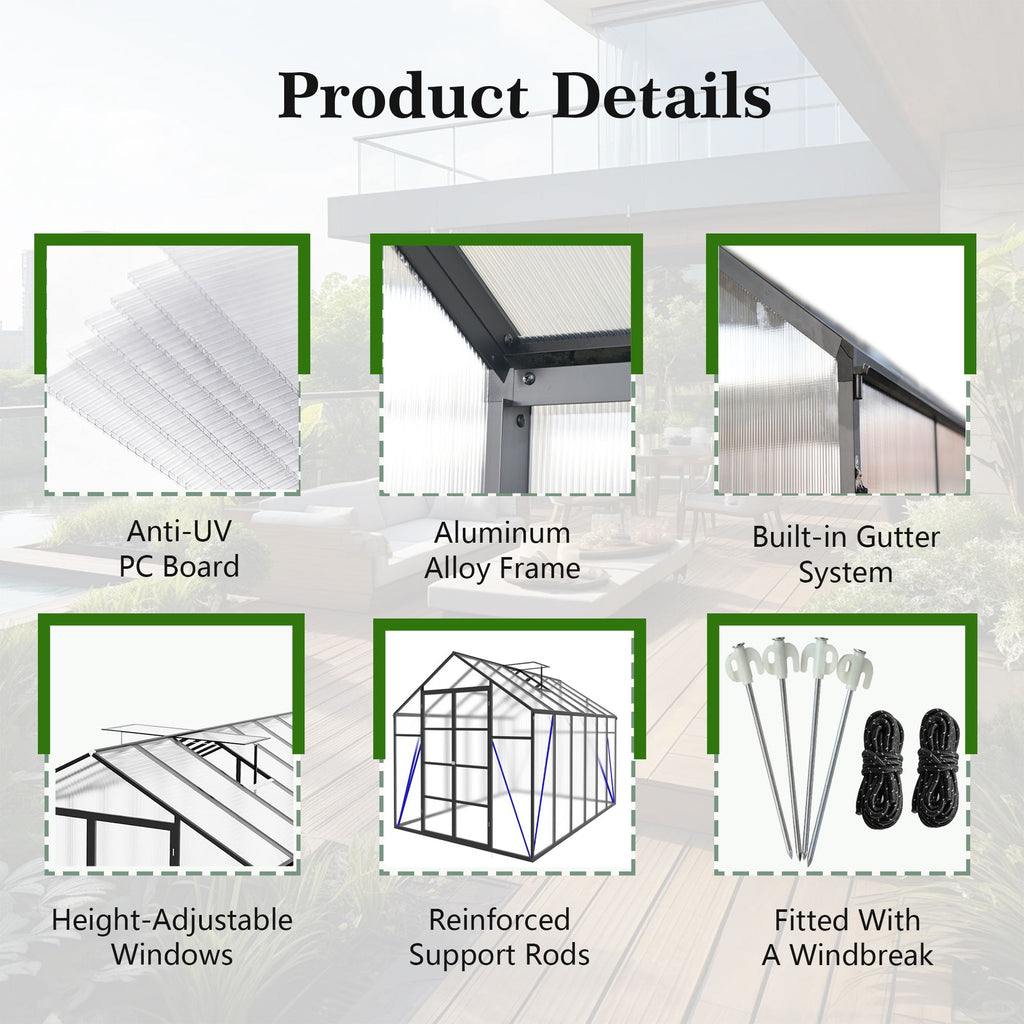 Gain Height Windproof Aluminum house With Raised Base