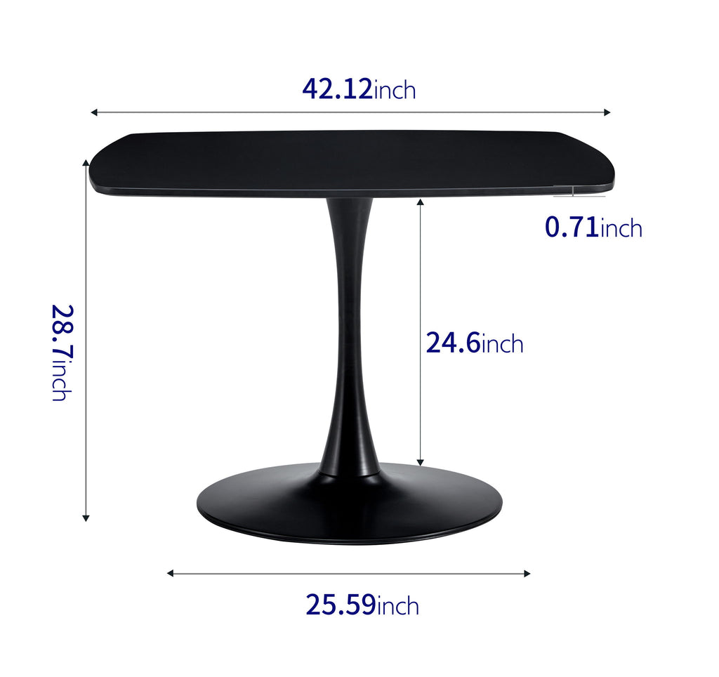 Table Mid-Century Dining Table For 4-6 People With Round Table Top, Pedestal Dining Table, End Table Leisure Coffee Table