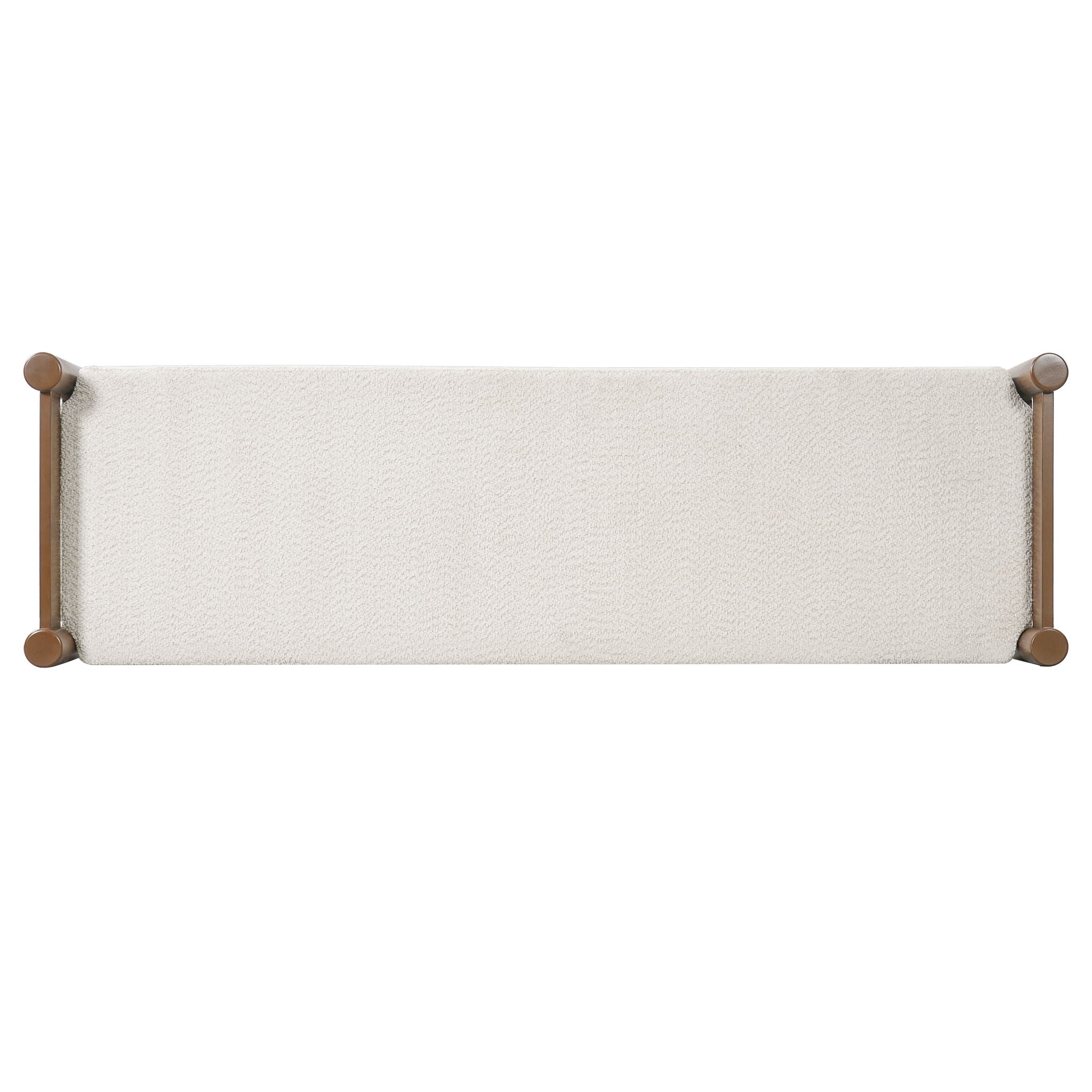 Upholstered Ottoman Bench, Indoor Accent Footrest - Beige