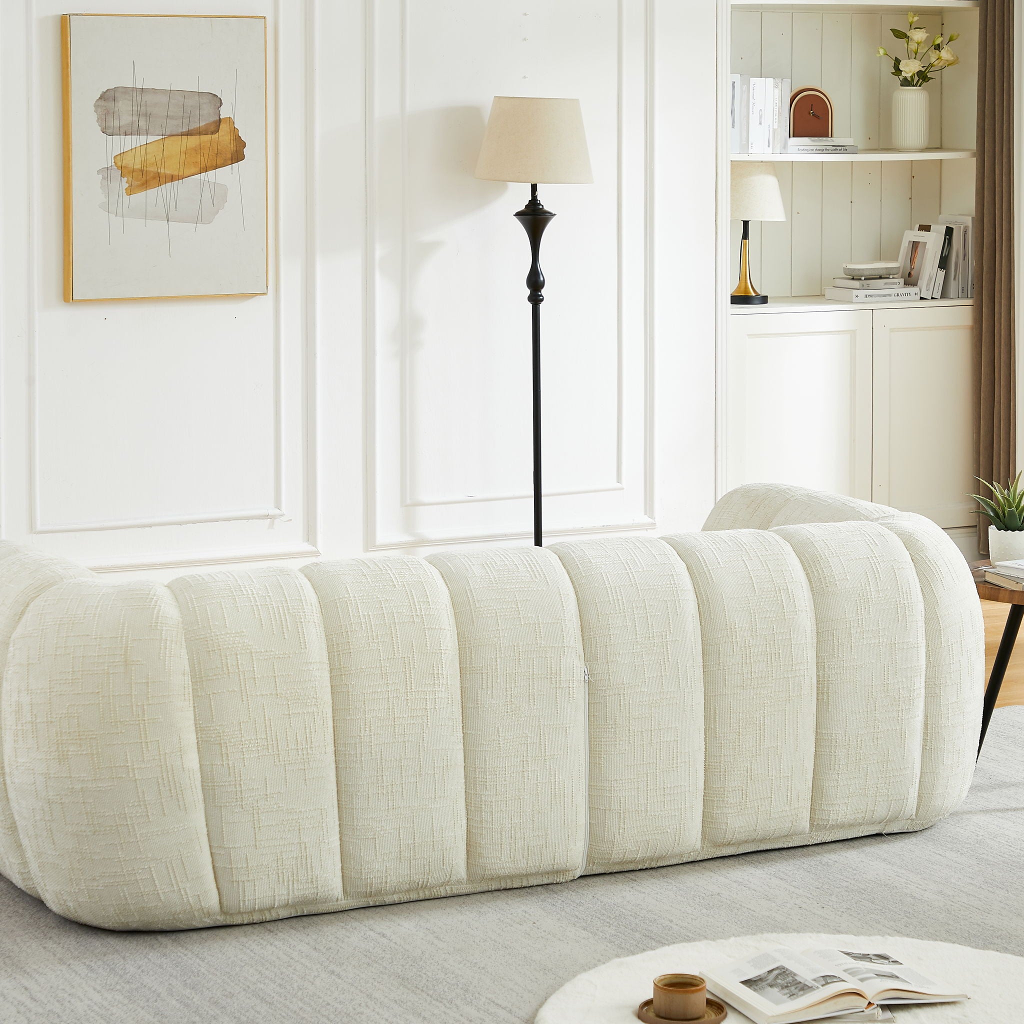 Modern Sofa With Piano Key Backrest