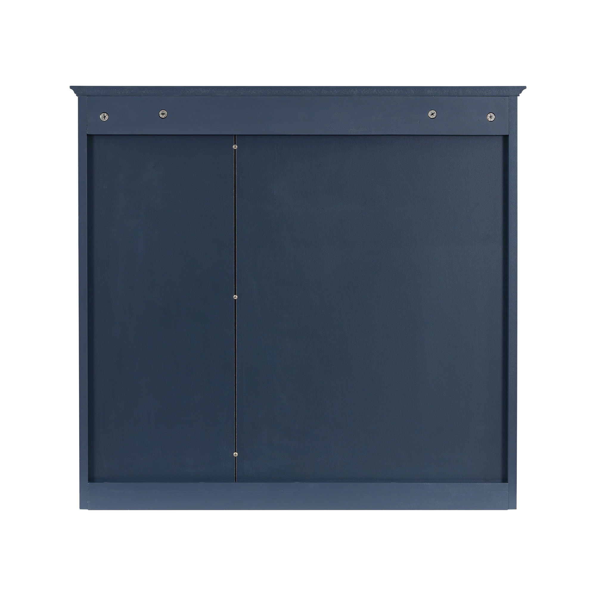 Bathroom Vanity With Top Sink, 2 Doors And 3 Drawers, Freestanding Set With Mirror Cabinet