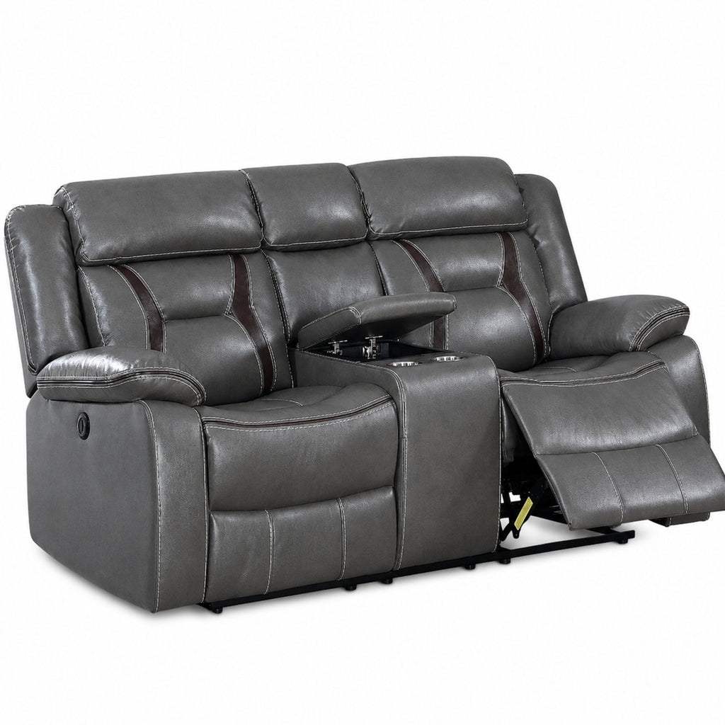 Living Room Set With Pillow Armrest And Tufted Backrest