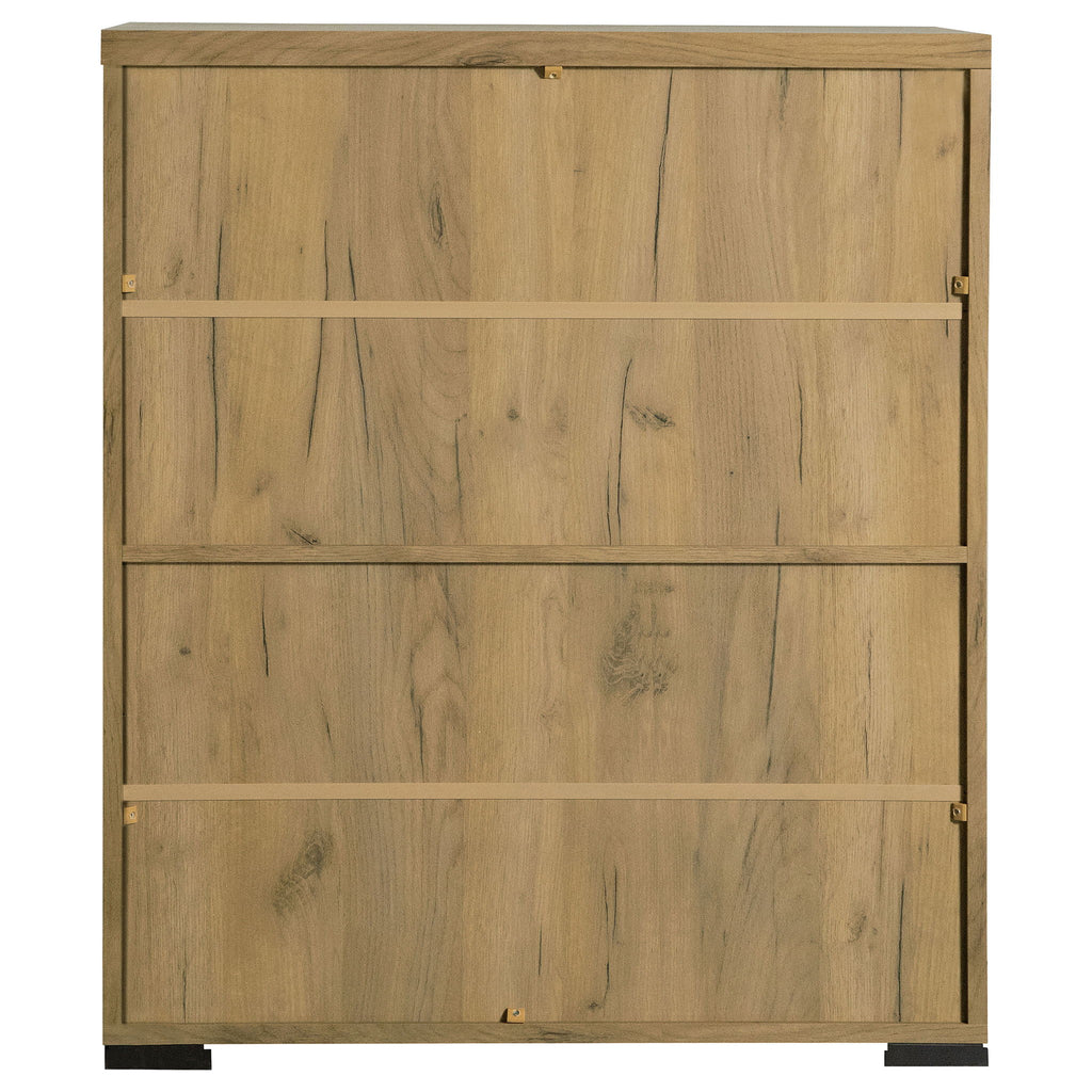 Door Accent Cabinet With Screens - Brown