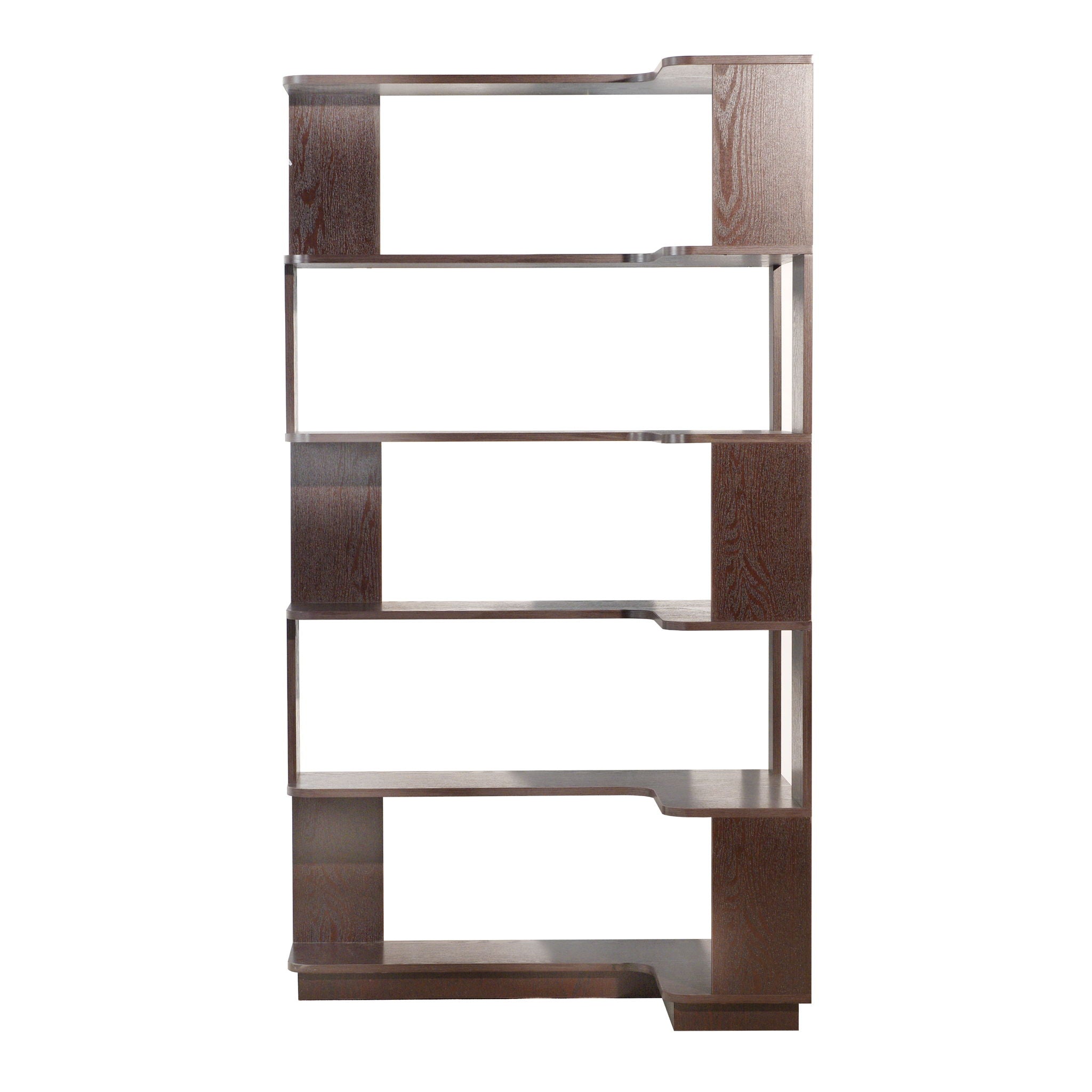 Ox Blood - Red 90Cm L-Shaped Freestanding Corner Bookshelf With Anti Tip Safety, Storage Cabinet For Living Room - Ox Blood Red