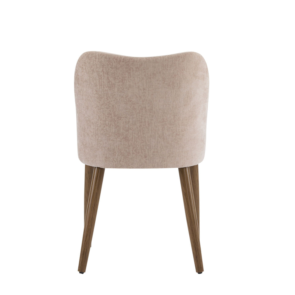 Mid Century Modern Dining Chair With Ergonomic Backrest