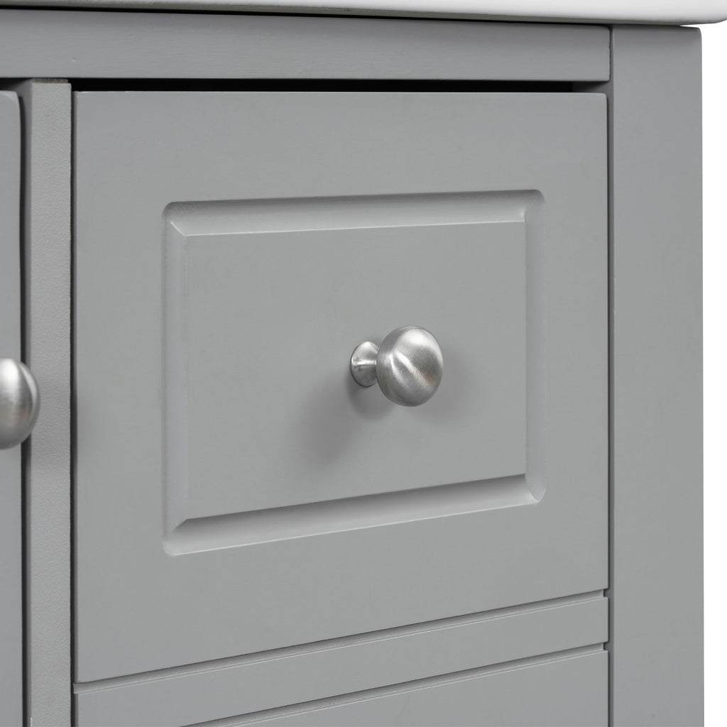 Freestanding Bathroom Vanity With Sink, Soft Close Door, 3 Drawers