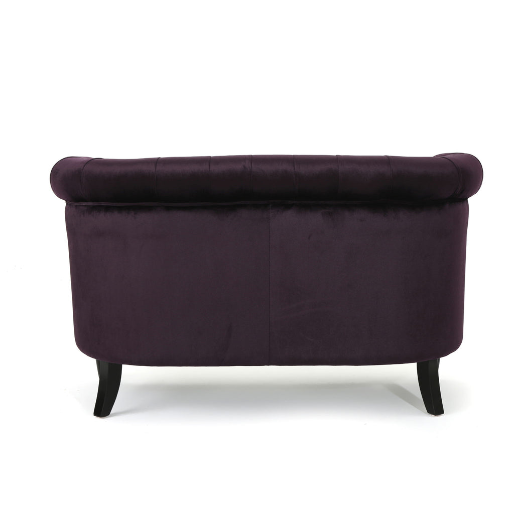 Antique Chesterfield Style Loveseat With Button Tufting