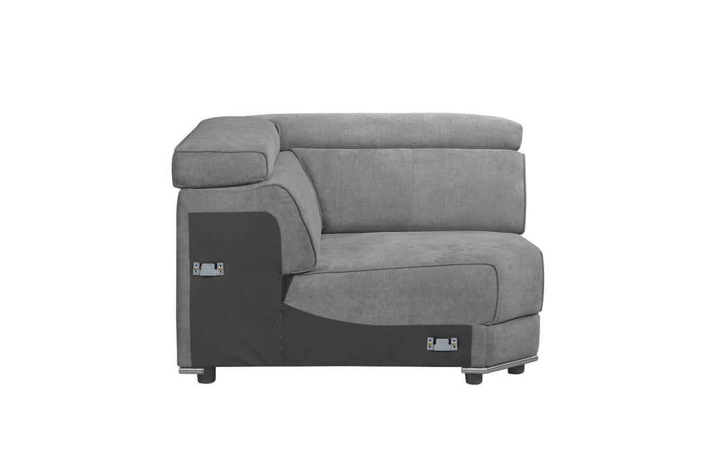 Alwin - Modular Wedge - Dark Gray Fabric