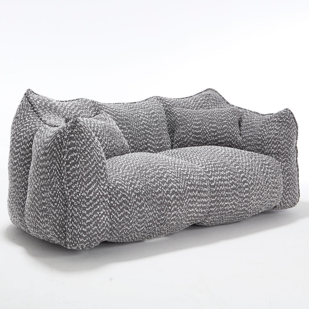 Comfortable Dual Beanbag Chair With High Resilience Foam Core For 2 People