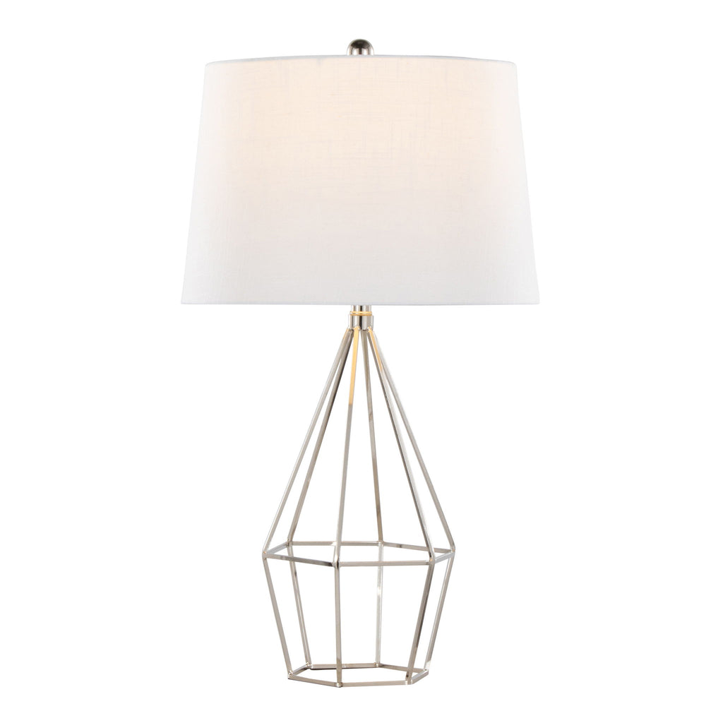 Diana - Contemporary Table Lamp (Set of 2) - Polished Nickel / Black Satin