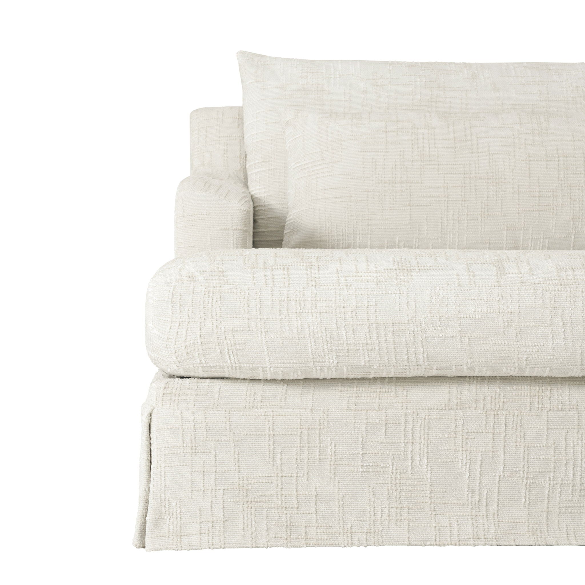 Sofa Bed Loveseat With Textured Surface And 2 Cushions