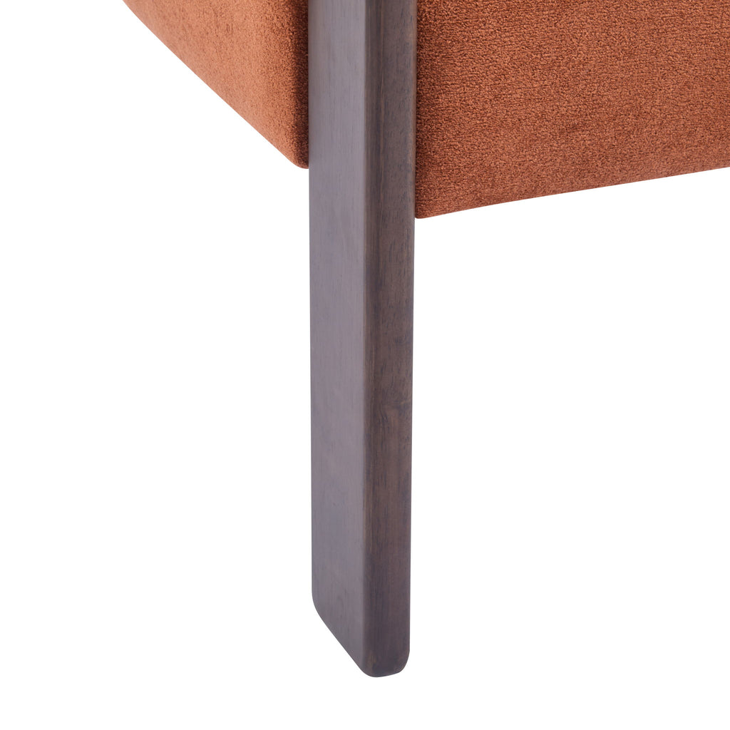 Modern Upholstered Accent Arm Chair With Barrel Back Design