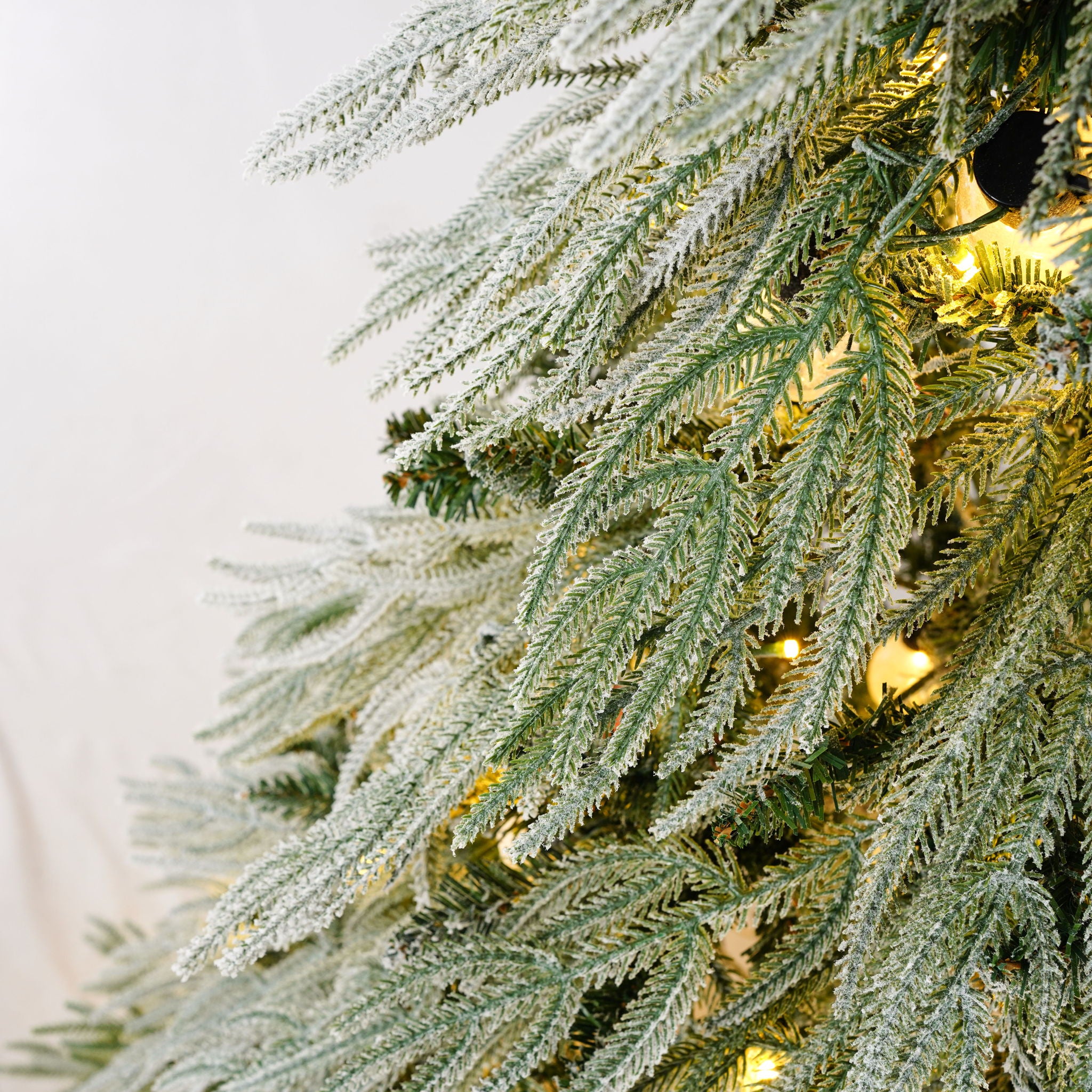 Snow Flocked Christmas Tree With LED Lights