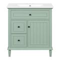 Modern Bathroom Vanity With Sink, Adjustable Shelf, Flip Drawer & 2 Drawers