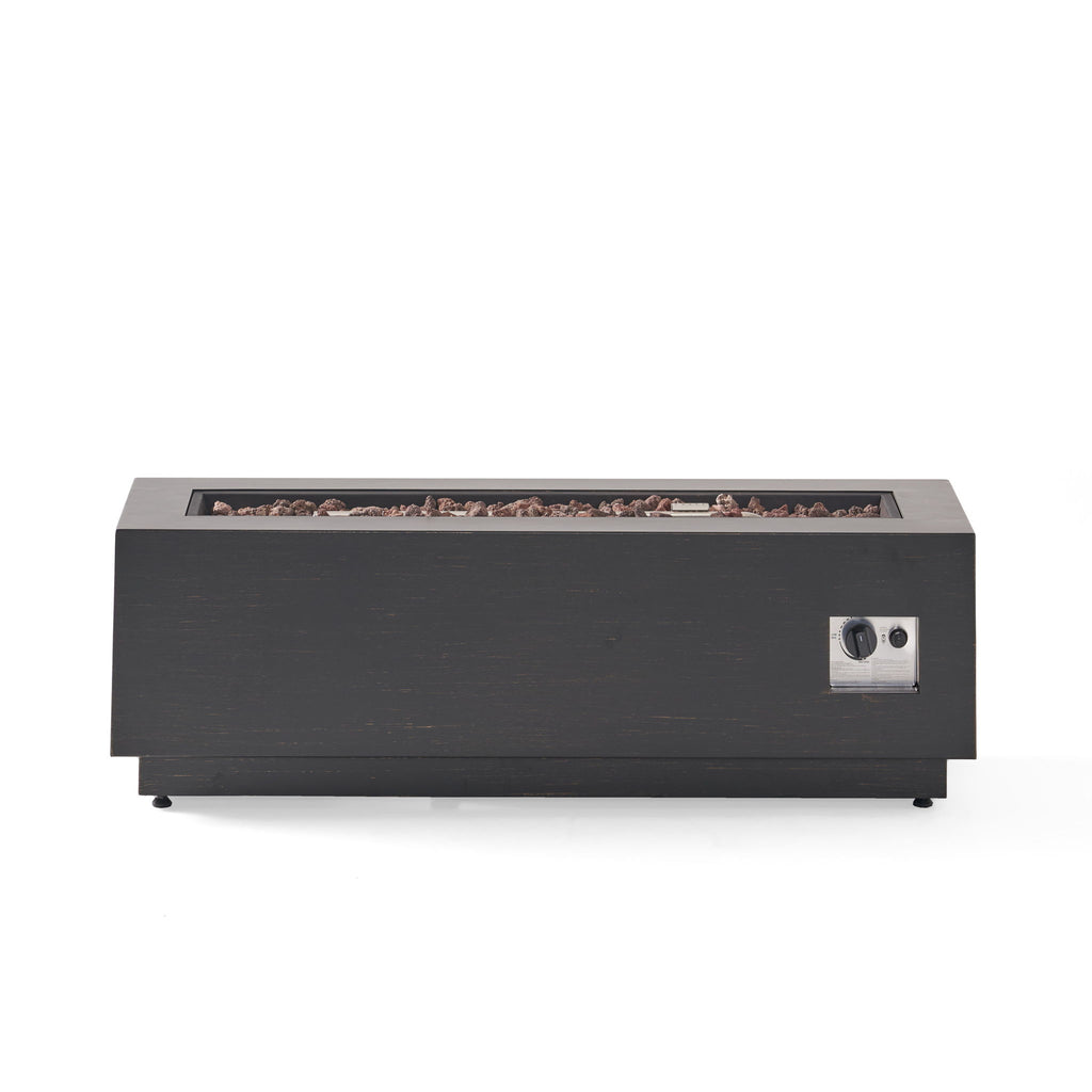 Modern Rectangular Iron Fire Pit 50, 000 Btu
