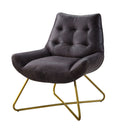 Dhalsim - Accent Chair - Antique Ebony Top Grain Leather