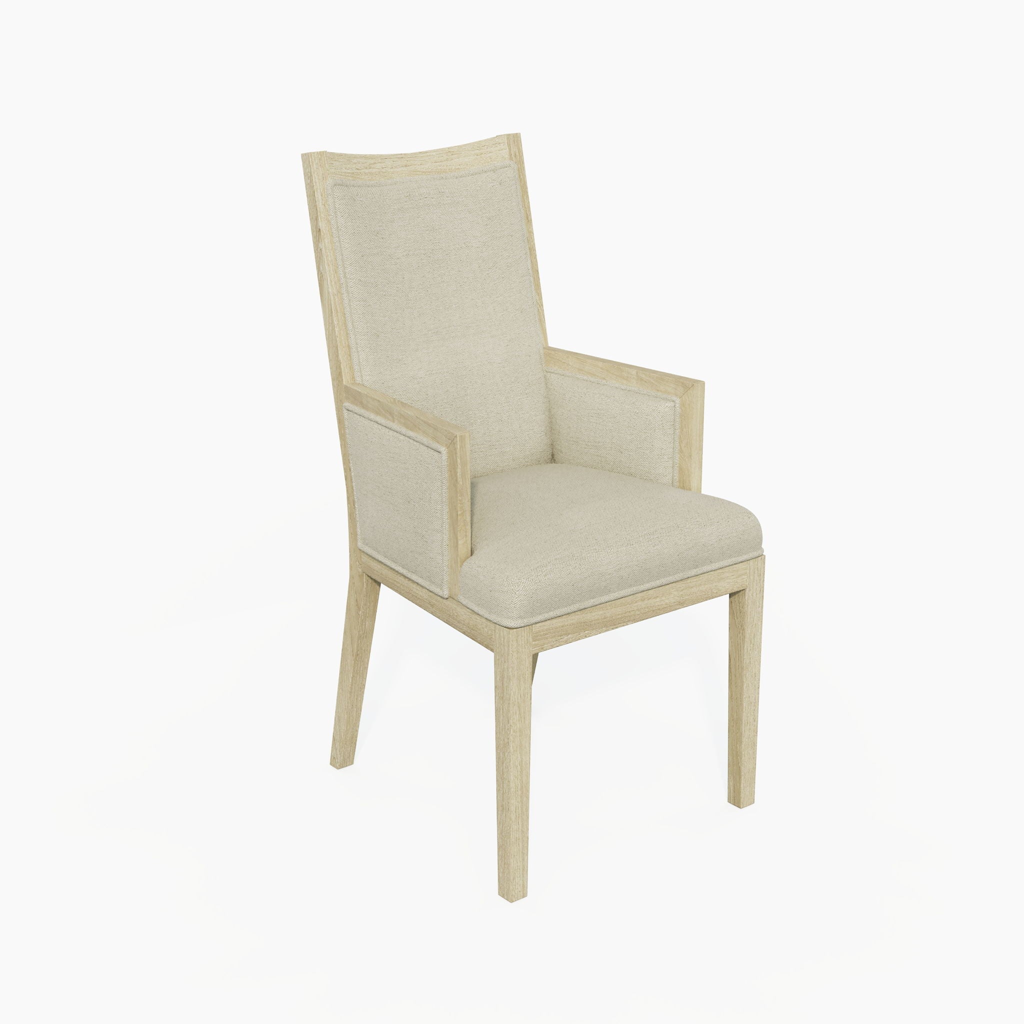 Adeline - Upholstered Arm Chair - Natural Wood Wash