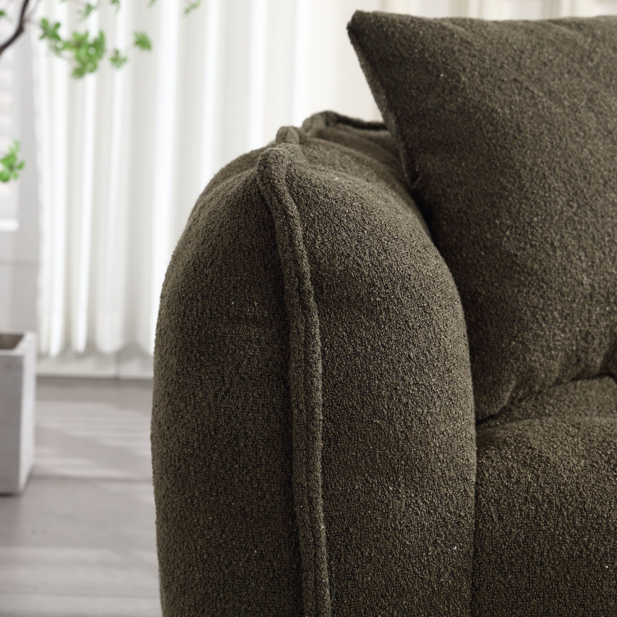 Cozy Beanbag Chair With High Resilience Foam Core For 2