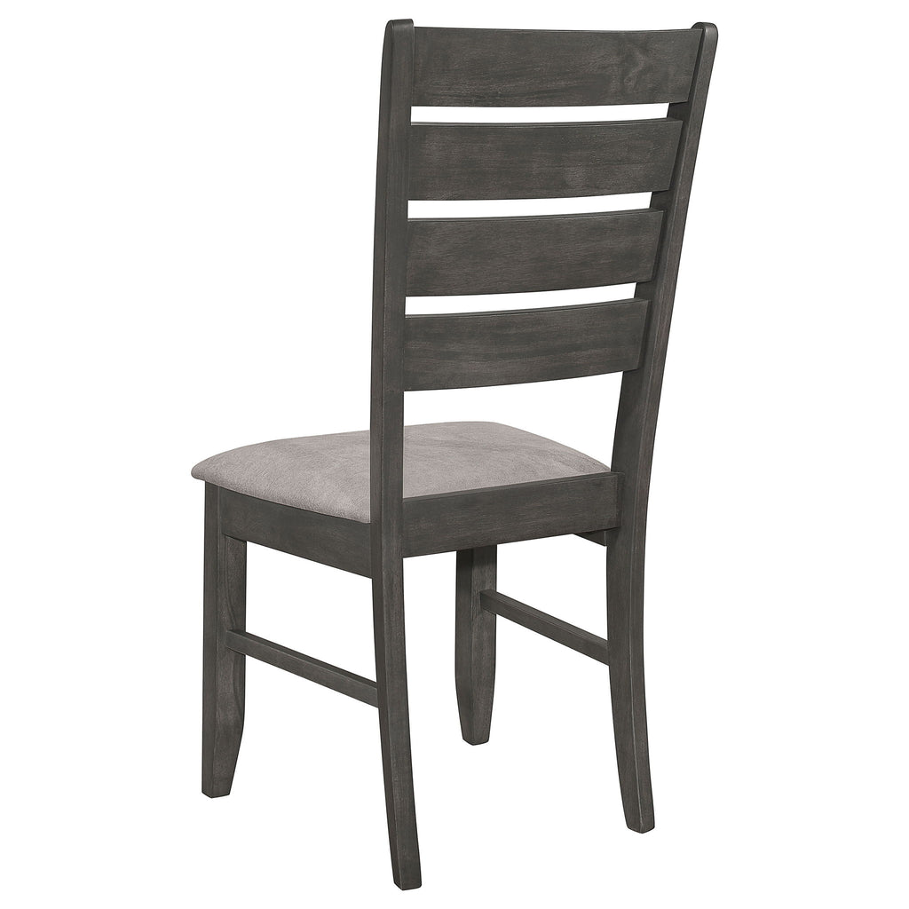 Padded Seat Side Chairs With Tapered Slats (Set of 2)