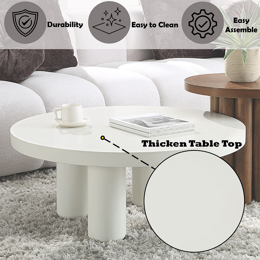 Sanat - Coffee Table - White