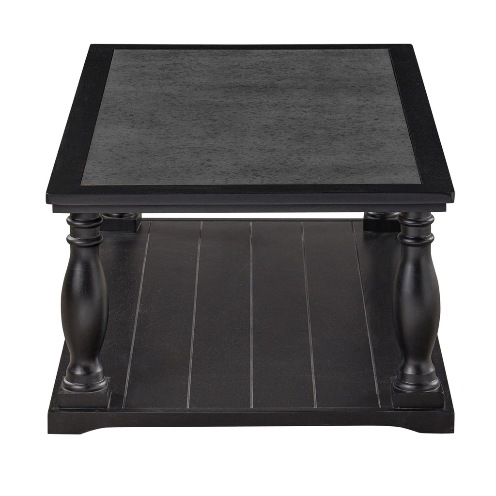 Farmhouse Rectangular Coffee Table With 2 Tiers