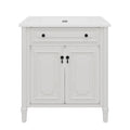 Vintage Bathroom Vanity With Sink, Rustic Cabinet With Soft Close Doors