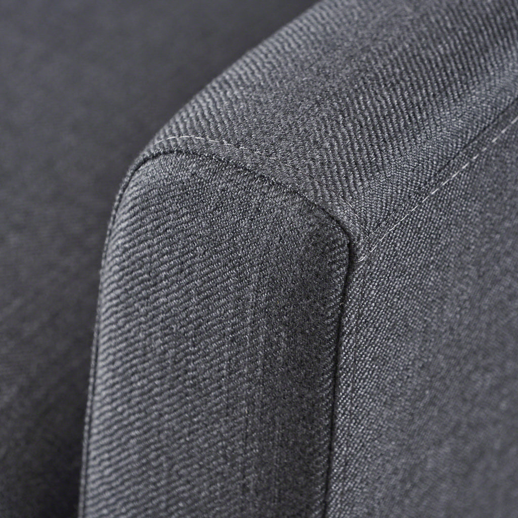 Contemporary Club Chair With Nailhead Trim Fabric And Birch Wood Legs