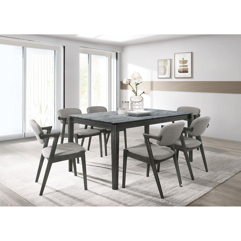 Modern Dining Chair And Zigzag Arm Design (Set of 2)