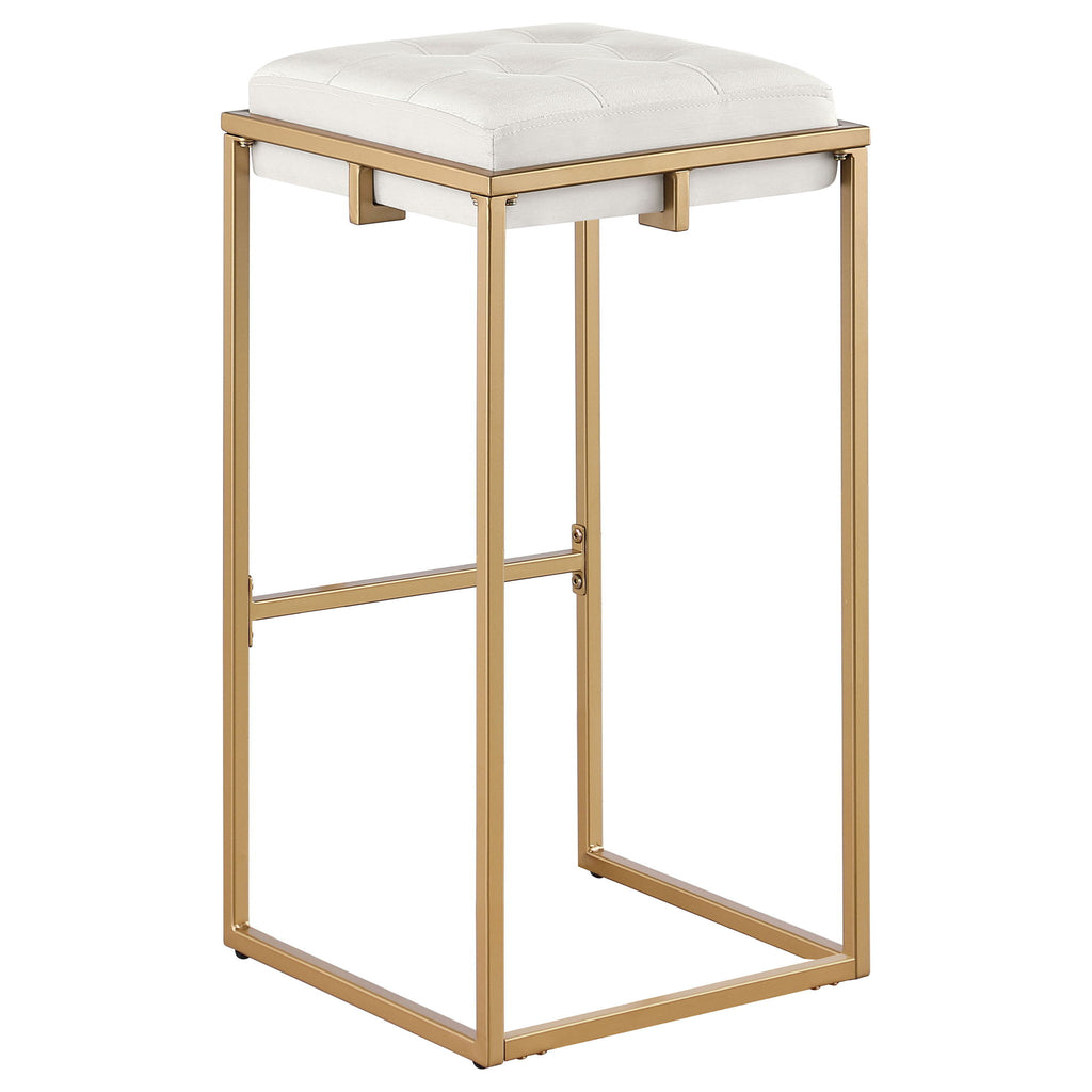 Soccoro - Square Tufted Cushion Stools (Set of 2) - Beige
