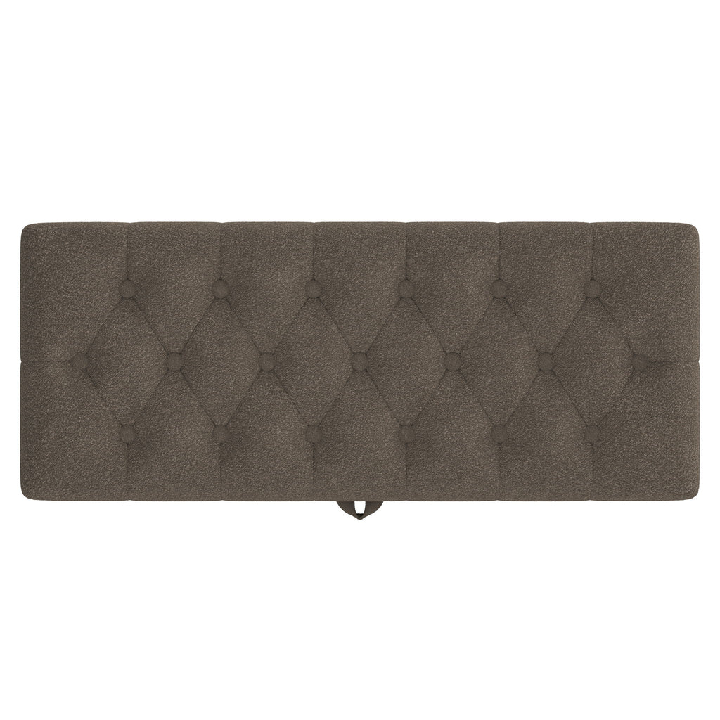 Modern Tufted Storage Ottoman Bench With Metal Legs