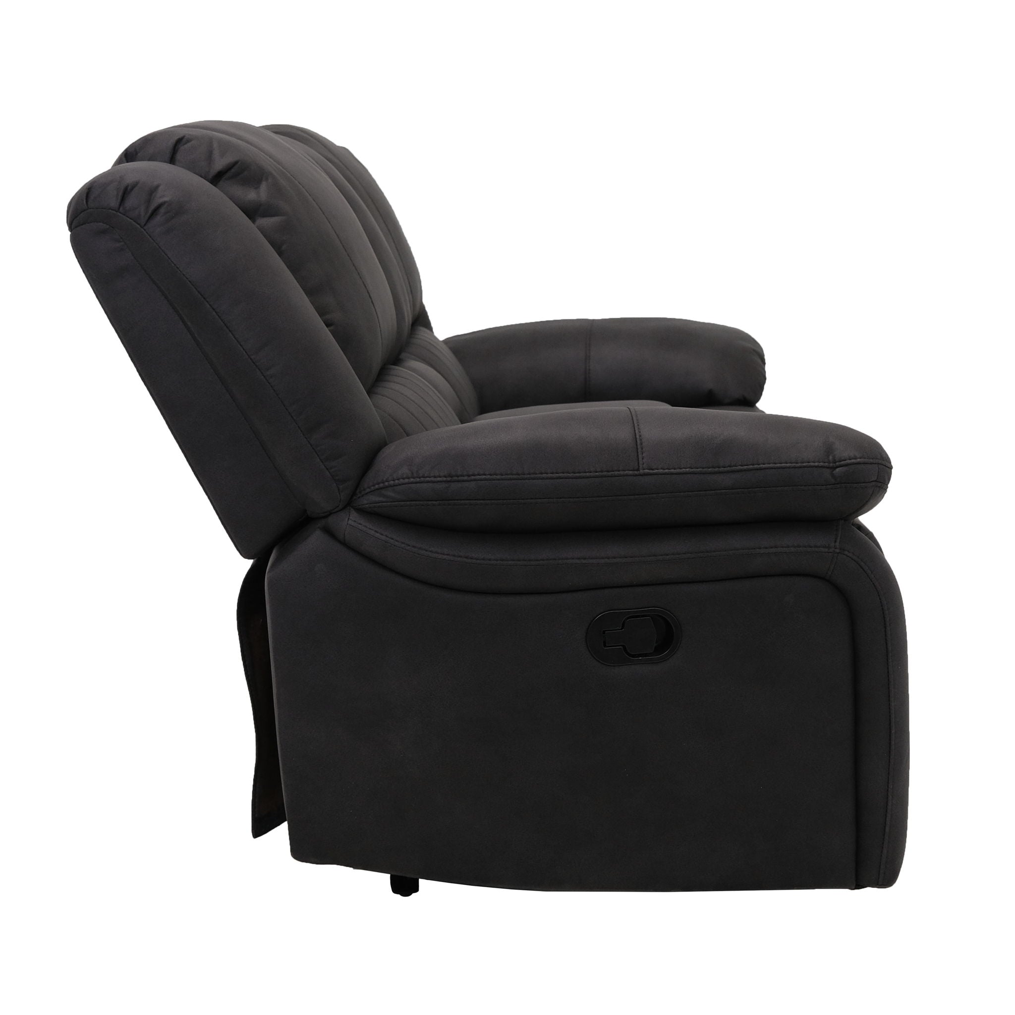 Reclining Console Loveseat - Black - Fabric