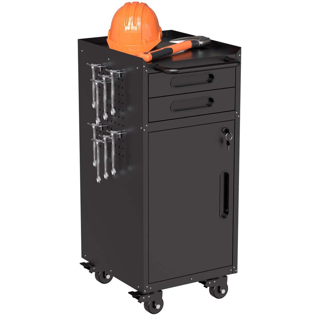 Rolling Tool Cabinet Heavy Duty Garage Storage With Lockable Doors