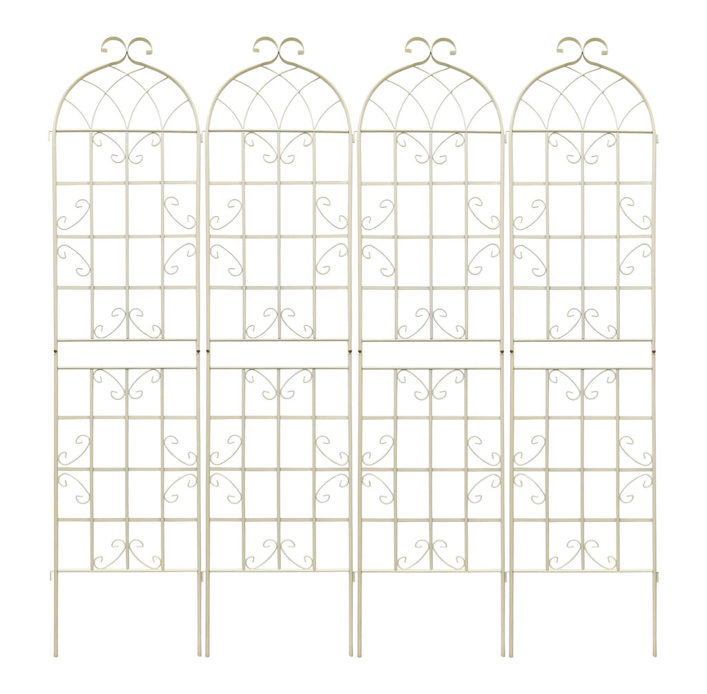Metal Garden Rustproof Trellis For Climbing Plants Outdoor Flower Support