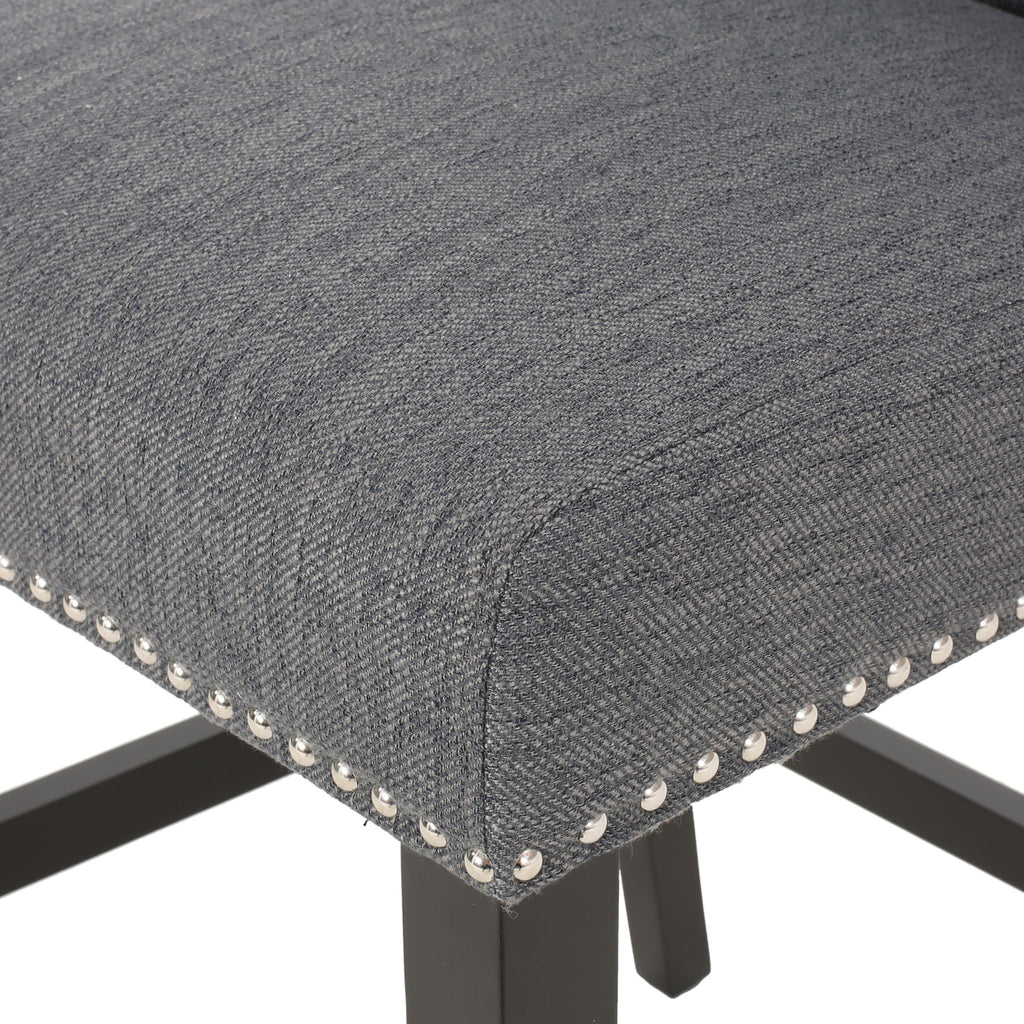 Vienna - Fabric Tufted Counter Stool With Nailhead Accents (Set of 2)