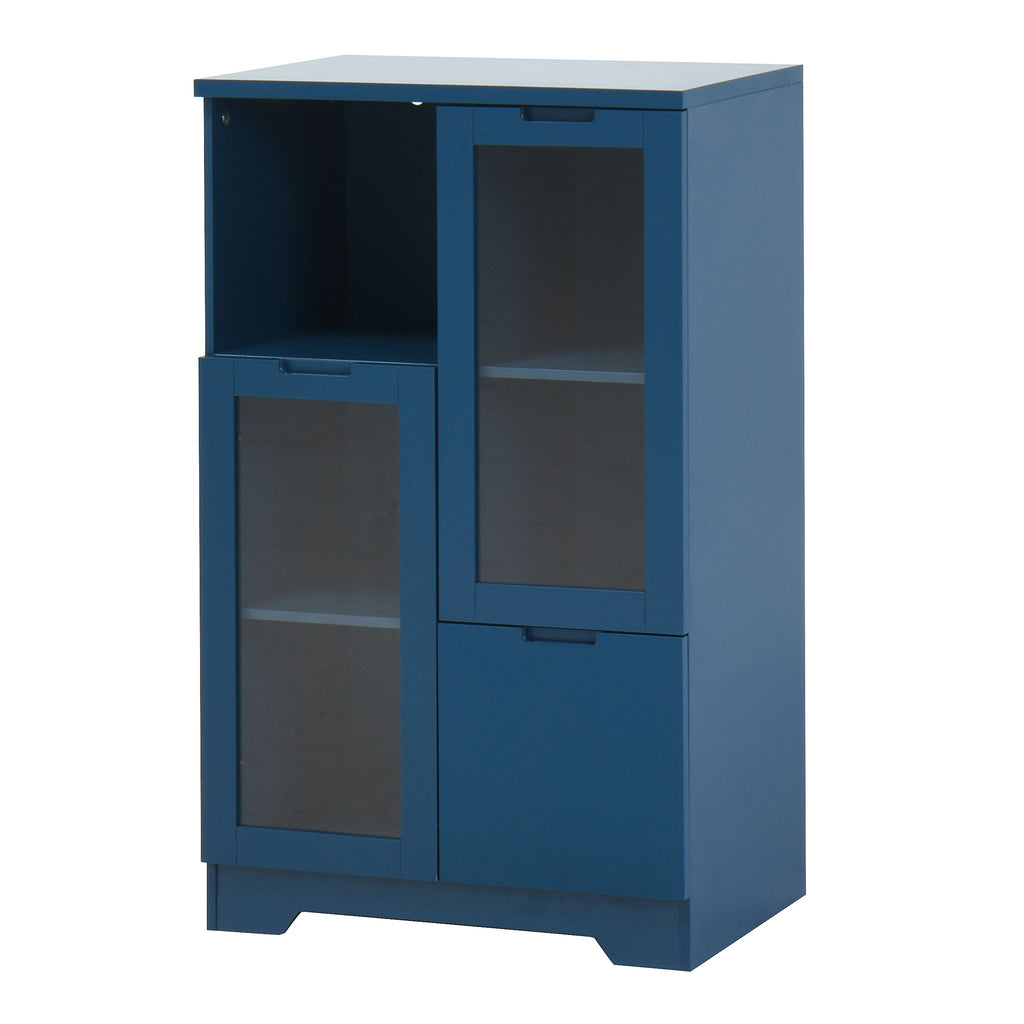 Modern Cabinet With Glass Doors And Drawer